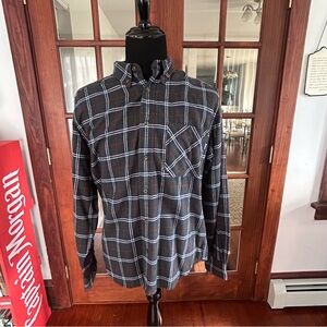 Woolrich Plaid Cotton Flannel Long Sleeve Mens Shirt Size Medium